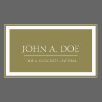 Attorney Antique Gold Center/Border W business cards