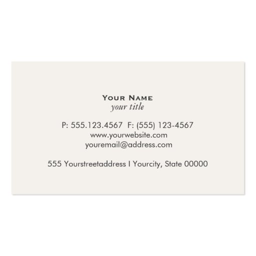 Attorney at Law Black Business Card (back side)