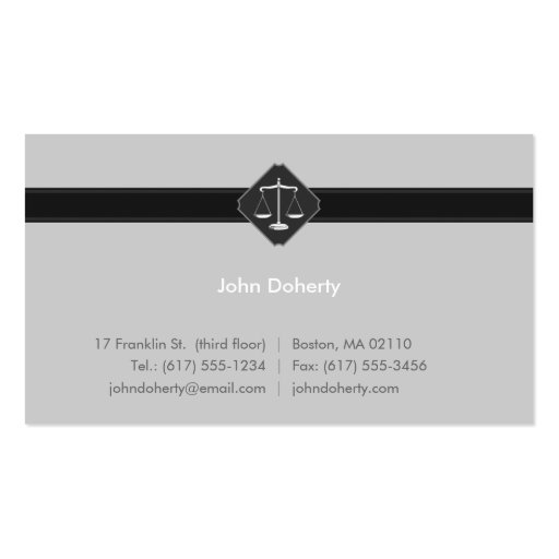 Attorney at Law - Business Card (back side)