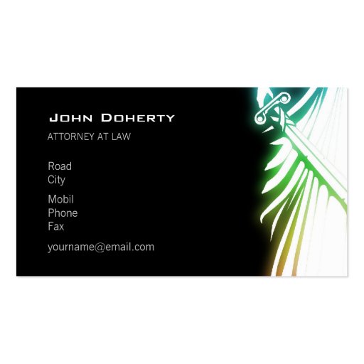 ATTORNEY AT LAW - Business Card (back side)