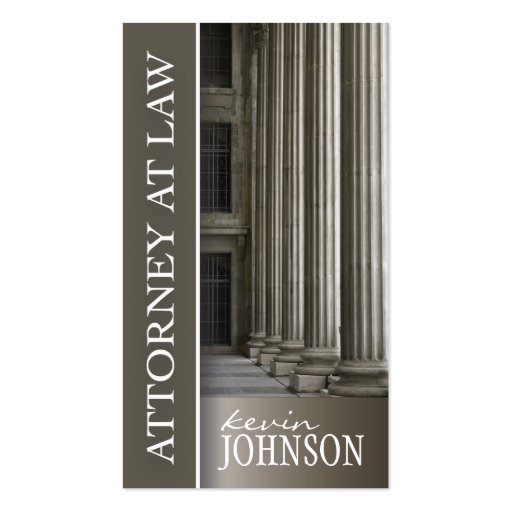 ATTORNEY AT LAW BUSINESS CARD (front side)