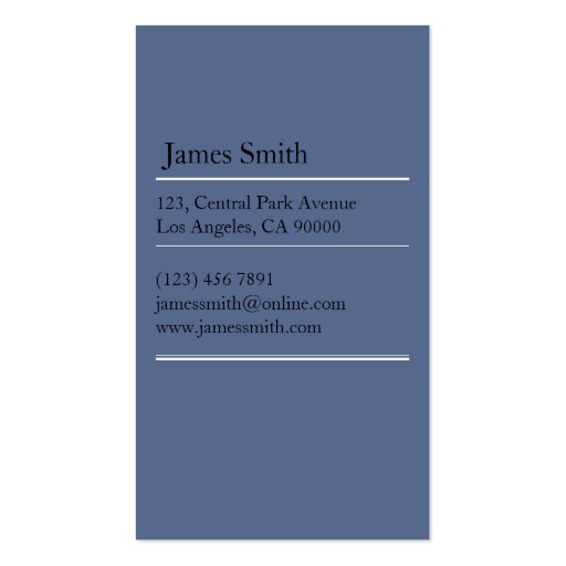 Attorney at Law - business cards (back side)