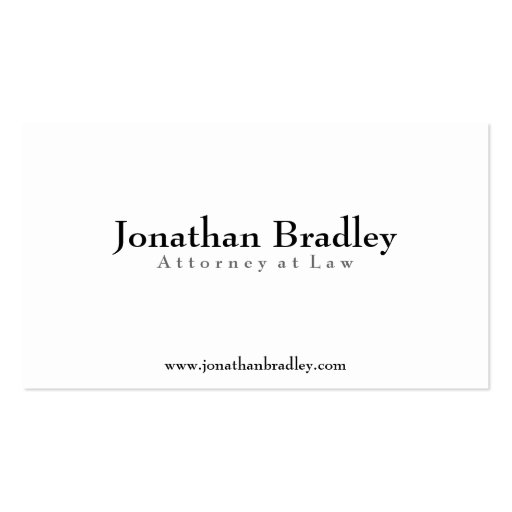 Attorney at Law - Business Cards (front side)