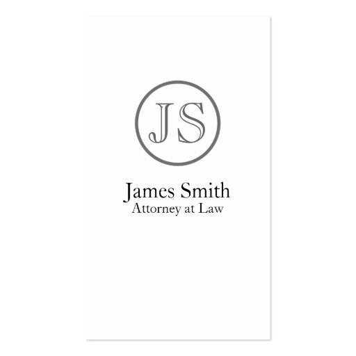 Attorney at Law - business cards (front side)
