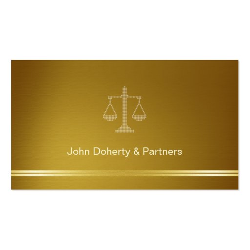 ATTORNEY AT LAW - Elegant Business Card (back side)