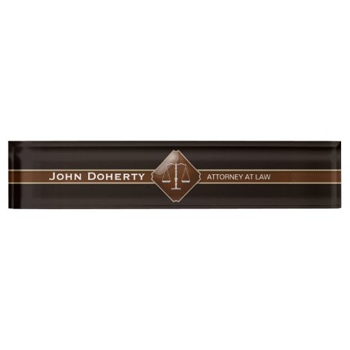 ATTORNEY AT LAW Elegant Desk Name Plate Zazzle