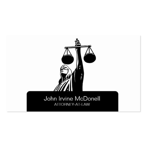 Attorney-at-Law / Lawyer Elegant Professional Business Cards (front side)
