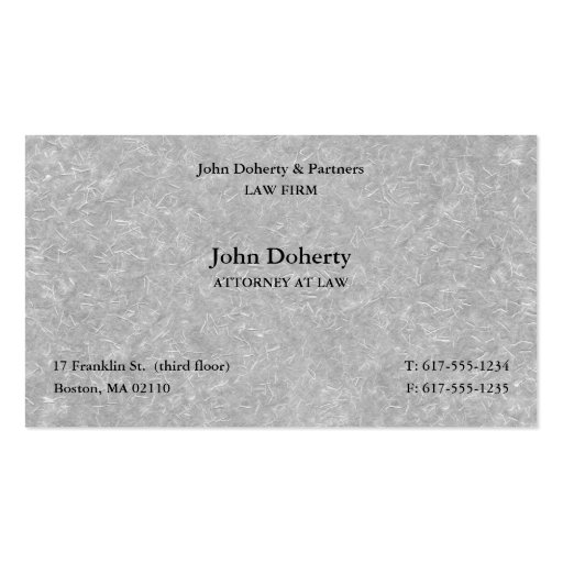 Attorney at Law | Scales of Justice Business Card (front side)