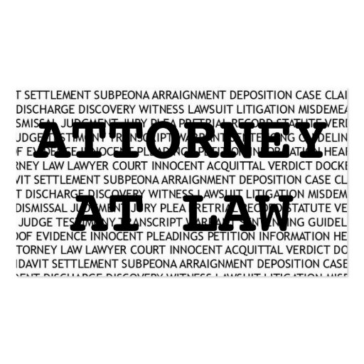 Attorney at Law Terms Business Card