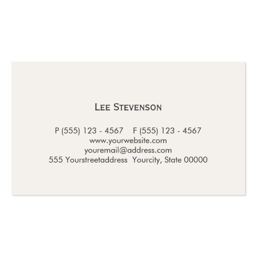 Attorney at Law Traditional Business Card (back side)