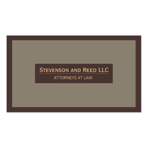 Attorney at Law Traditional Business Card (front side)