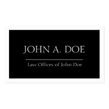 Attorney Black Banner - Available Letterhead - Business Card