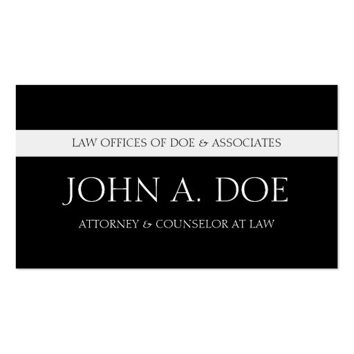 Attorney Black Essence - Available Letterhead Business Card Template (front side)