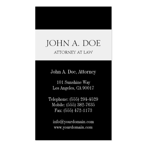 Attorney Black Essence - Available Letterhead Business Card Template (back side)