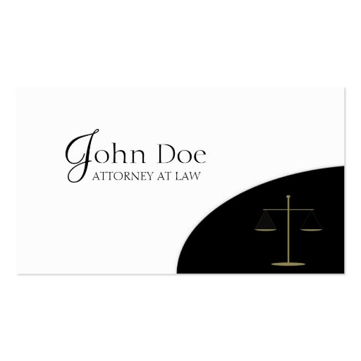 Attorney Black/Gold Corner Business Card