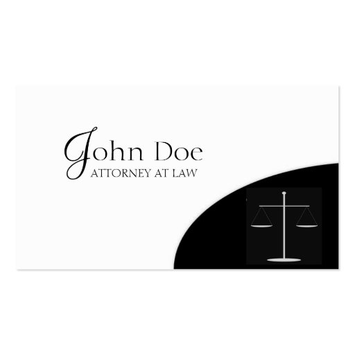 Attorney Black/LtGrey Corner Business Card