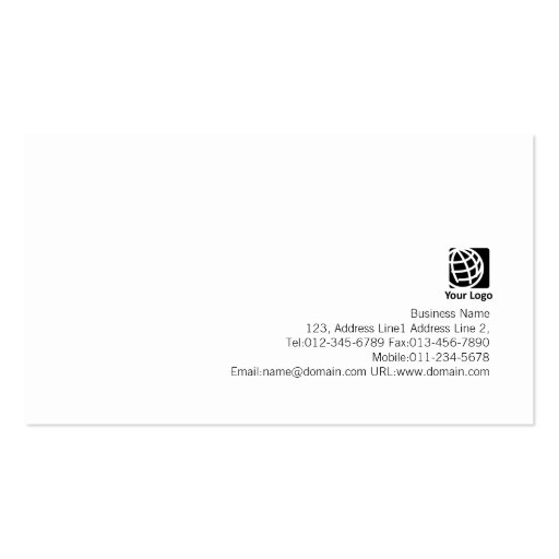 Attorney Blue Watercolor Wash Business Card (back side)