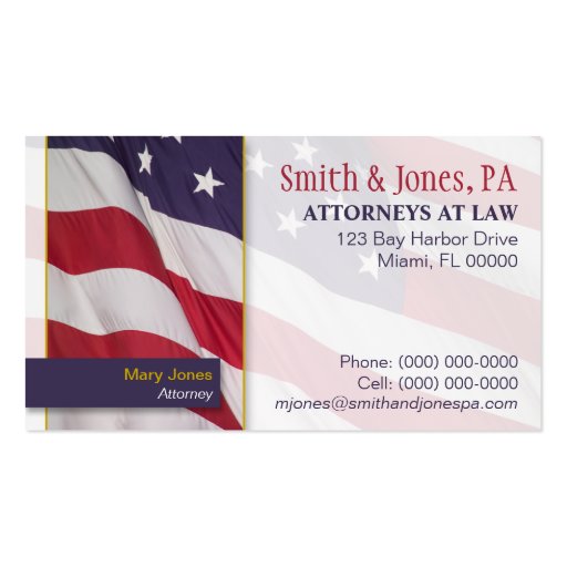 Attorney Business Card (front side)