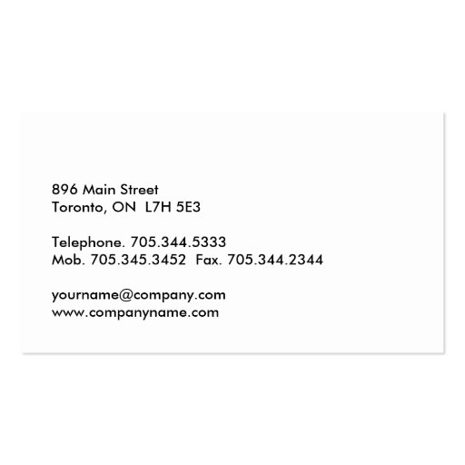 ATTORNEY  BUSINESS CARD (back side)