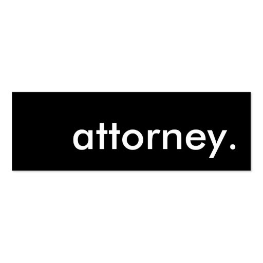 attorney. business card (front side)