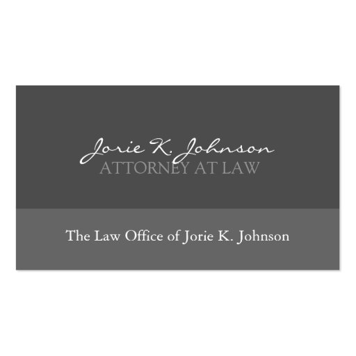 Attorney Business Card - Custom (front side)