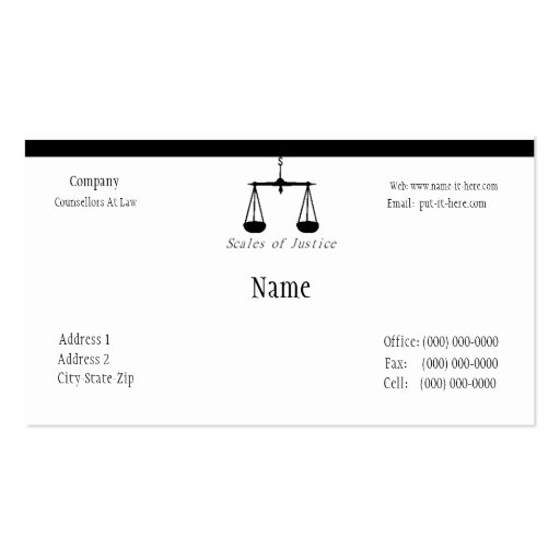 Attorney Business Card II (front side)