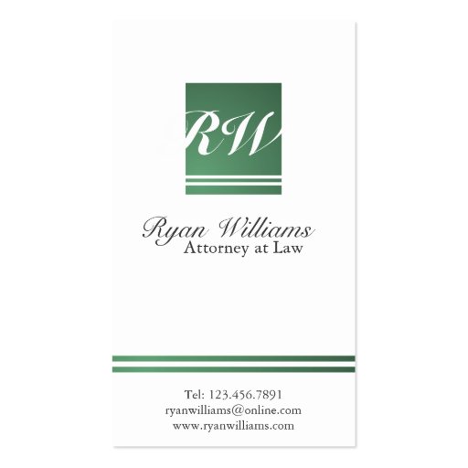 Attorney - Business Cards (front side)