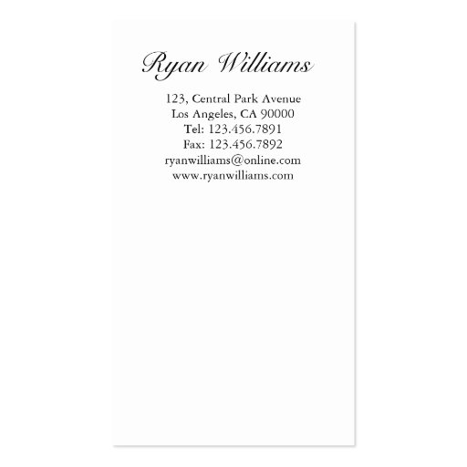 Attorney - Business Cards (back side)