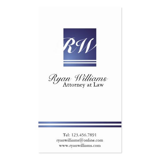 Attorney - Business Cards (front side)