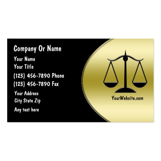 Attorney Business Cards (front side)