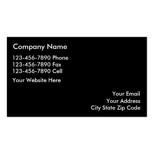 Attorney Business Cards (back side)