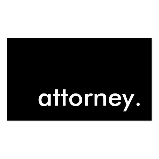 attorney. business cards (front side)