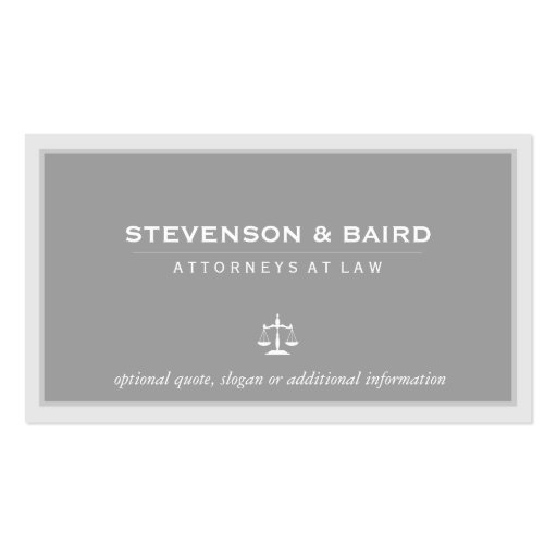 Attorney Elegant Business Card (front side)