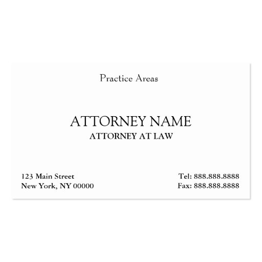 Attorney Elegant Clean Business Card Templates (front side)