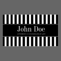 Attorney Full Bars B/W business cards