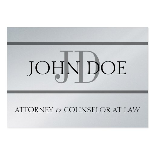 Attorney G Stripe W/W Oversized Platinum Card Business Card Templates (front side)