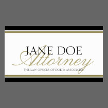 Attorney Gold Script business cards