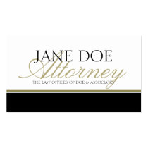 Attorney Gold Script Business Card