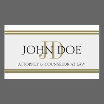 Attorney Gold Stripes - Available Letterhead - business cards