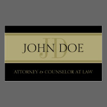 Attorney Golden Banner business cards