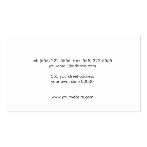 Attorney Justice Scales Black and White No. 2 Business Card (back side)