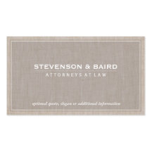 Attorney Law Office Linen Texture Look Business Card Templates