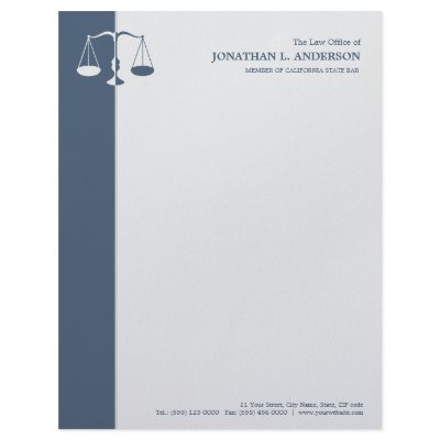 Attorney / Lawyer - Blue letterhead by BluePlanet