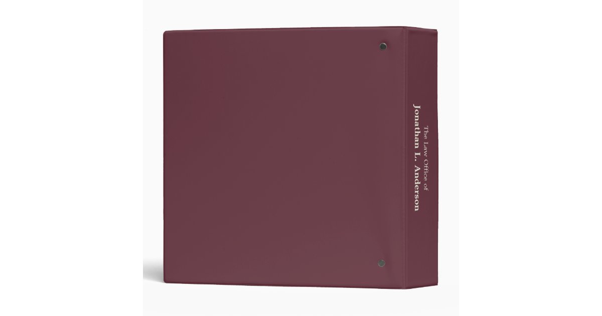 Attorney / Lawyer Burgundy business binder Zazzle