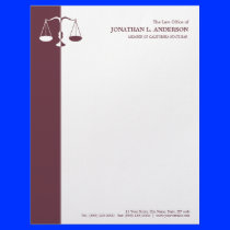 Attorney / Lawyer - Burgundy letterhead