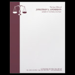 Attorney / Lawyer - Burgundy letterhead