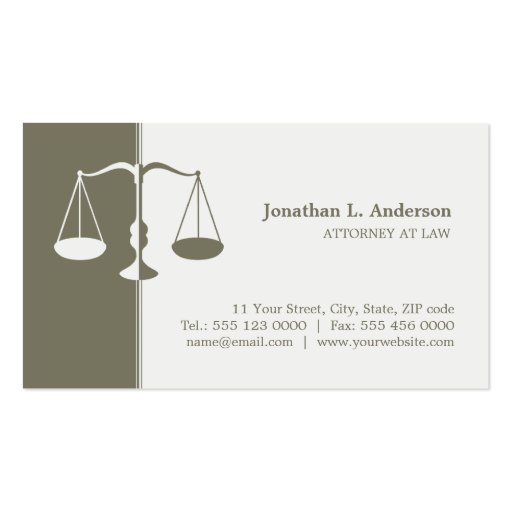 Attorney / Lawyer business card (front side)