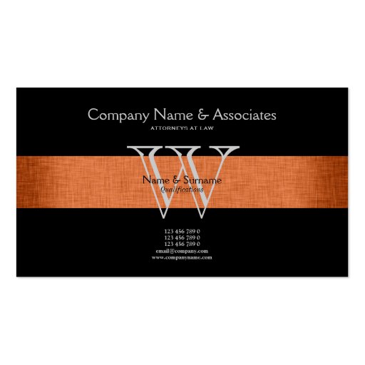 Attorney Lawyer Business Card (front side)