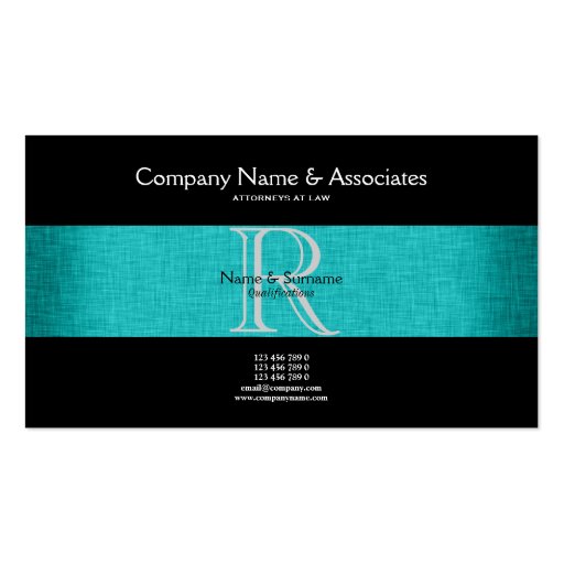 Attorney Lawyer Business Card Template (front side)