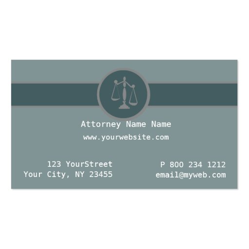 Attorney  Lawyer Business Card Templates (back side)